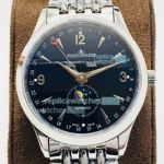 JLF Swiss Replica Jaeger LeCoultre Master Ultra Thin Moonphase Watch Black Dial